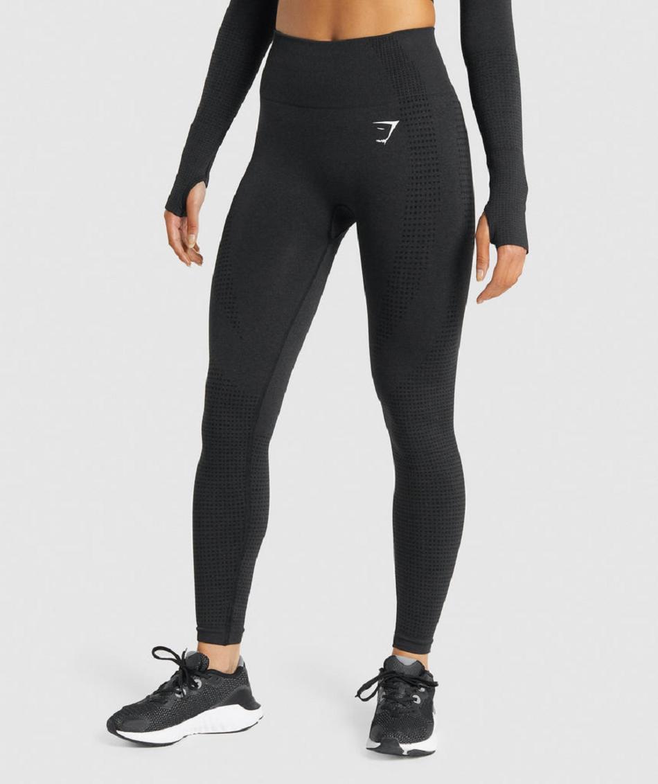 Gymshark Vital Seamless 2.0 Ženske Tajice Crne | HR 4091CTV